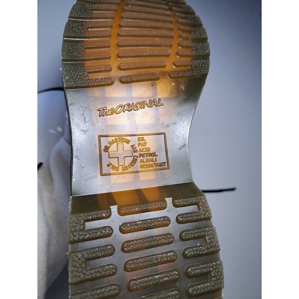 Dr. Martens White Patent Leather Boots 1460  Womens Size 7 Lace-Up  NICE - Picture 7 of 11